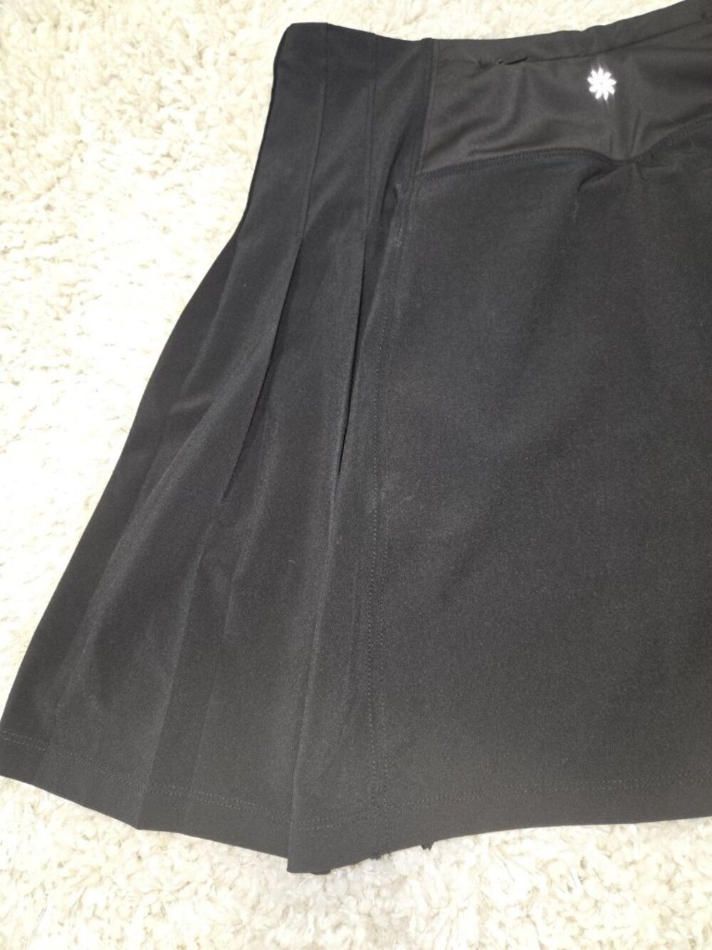 Athleta Tennis Pickleball Golf Fairway Pleated Skort Size XS Black Excellent - Picture 8 of 12